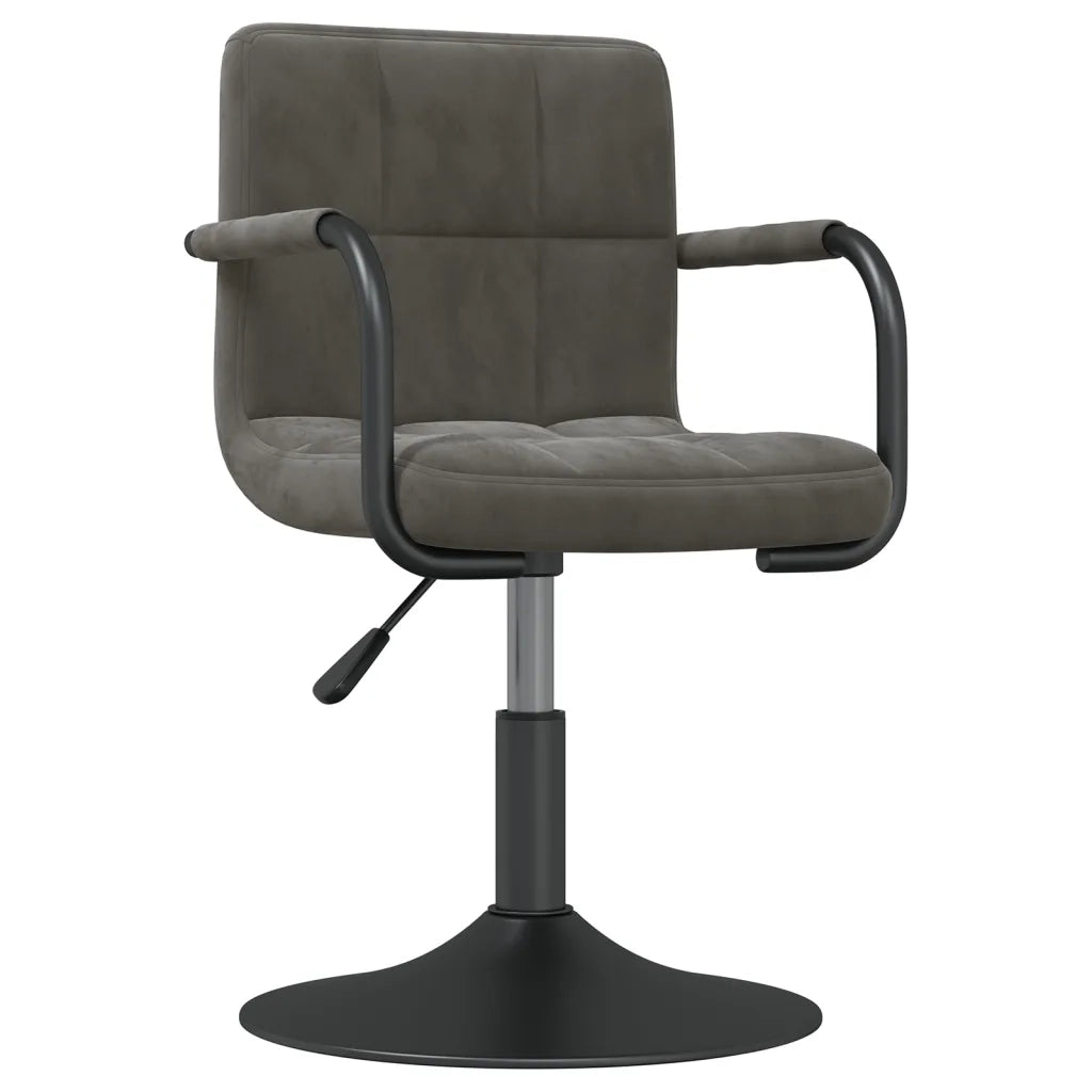Sedie da Pranzo Girevoli 4 pz Grigio Scuro in Vellutocod mxl 126872