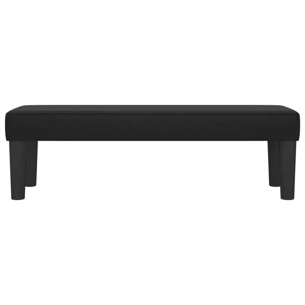 Panca-Sgabello Nera 100x30x30 cm in Similpelle