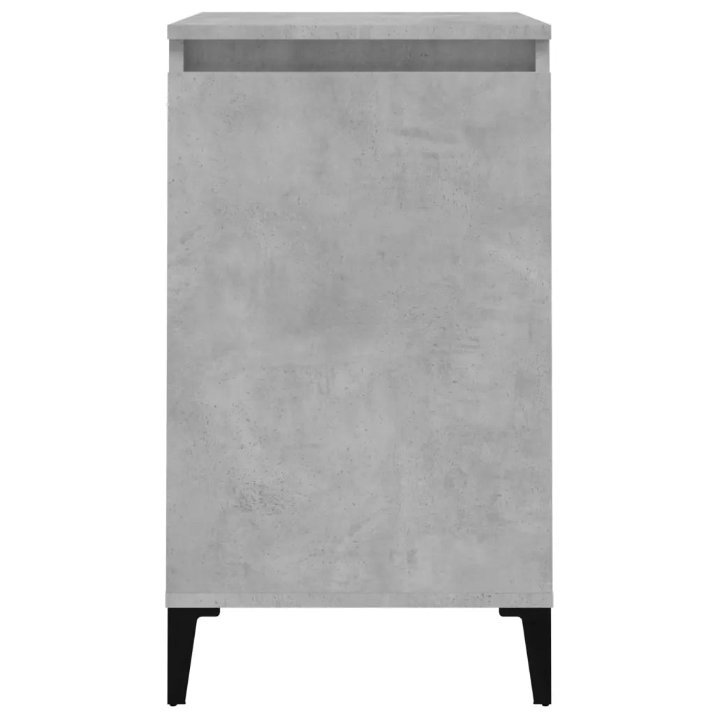 Comodino | Armadio da Notte | Mobiletto da notte Grigio Cemento 40x35x70 cm in Legno Multistrato