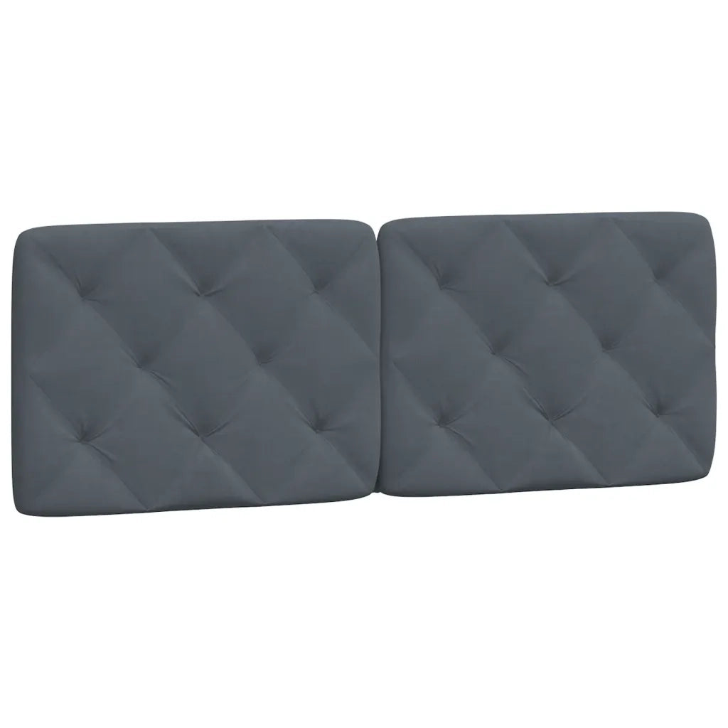 Cuscino Testiera Grigio Scuro 120 cm in Velluto CFW3819765