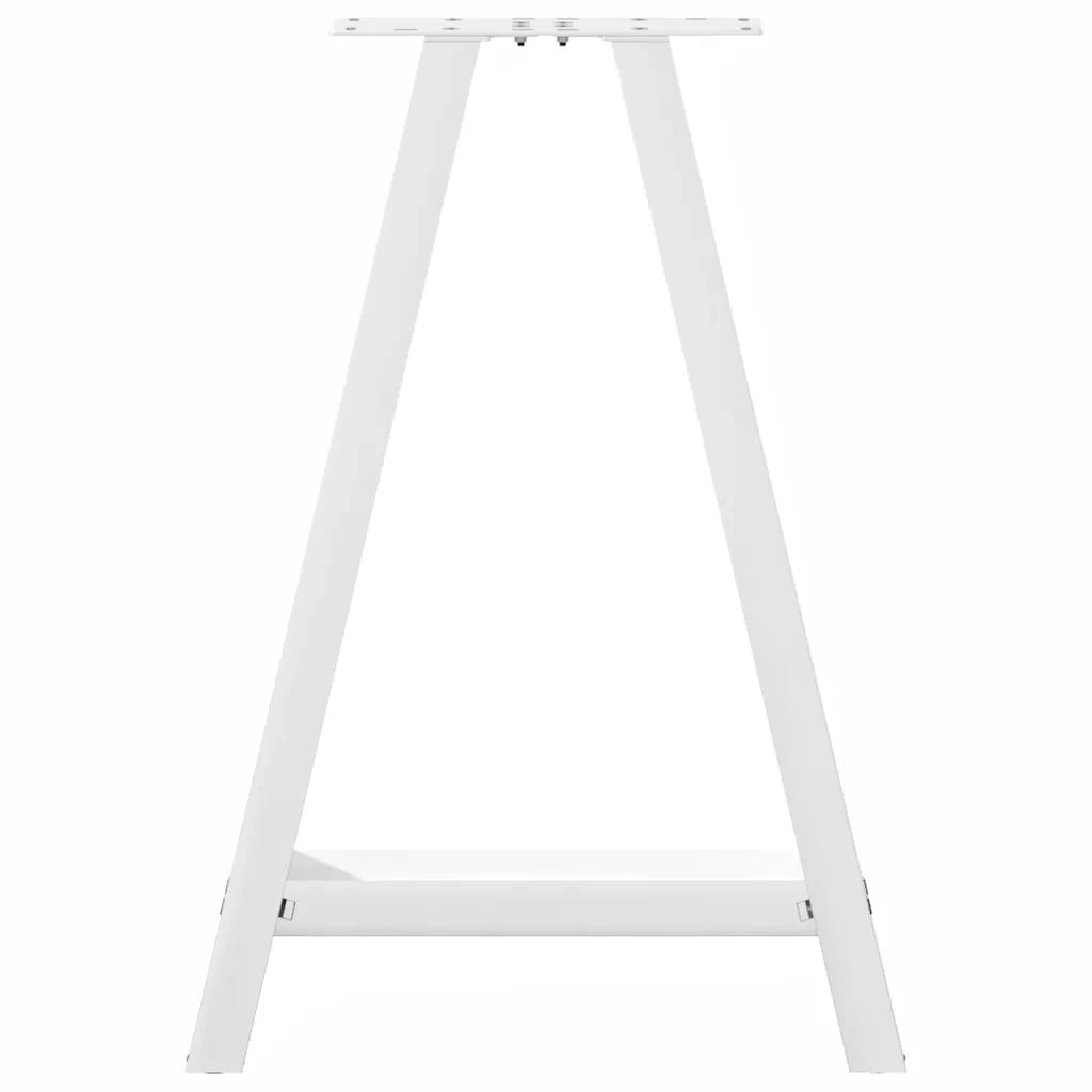 Gambe per tavolo da pranzo a forma di A 2 pz bianche 50x(72-73) cm in acciaio 4012845
