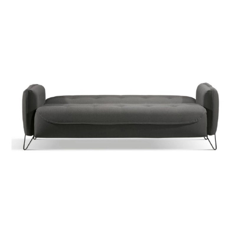 Divano letto tre posti in tessuto Grigio CROWN 215x94x h98 cm