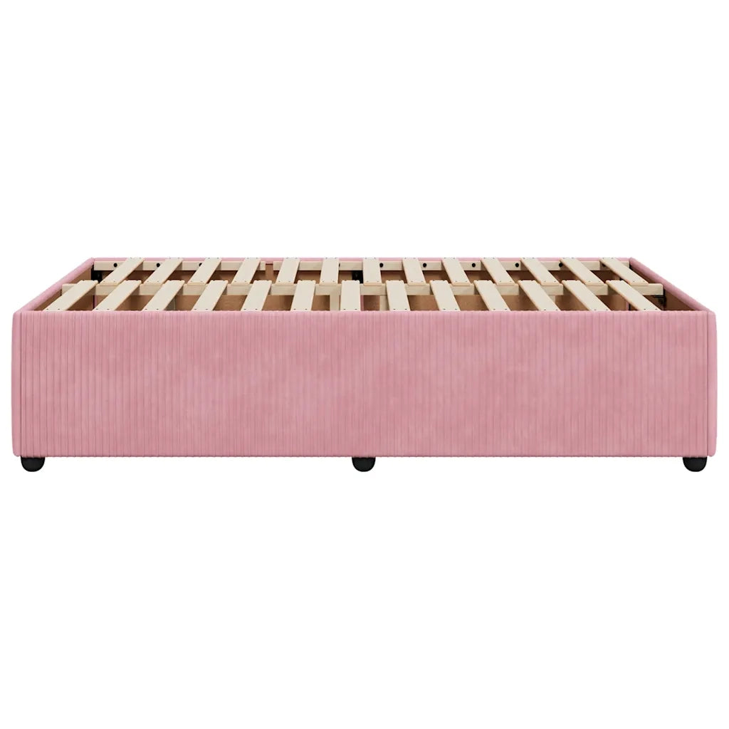 Giroletto senza Materasso Rosa 120x190 cm Velluto 3284999