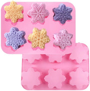 Set di modelli 3D in silicone per biscotti - Forme per cioccolato - Motivi per biscotti - Adatti per torte/pudding - Set di 6 spazi vuoti - Adatti per muffin/sabbiolina - Forma per biscotti