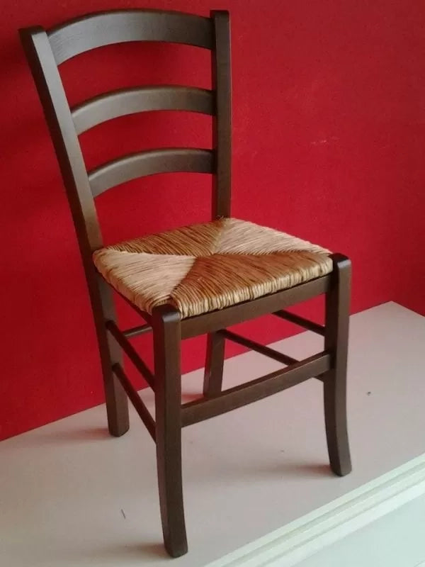 Set tavolo quadrato fisso bar cucina 70x70 con 2 sedie legno seduta paglia - Mobili 2G