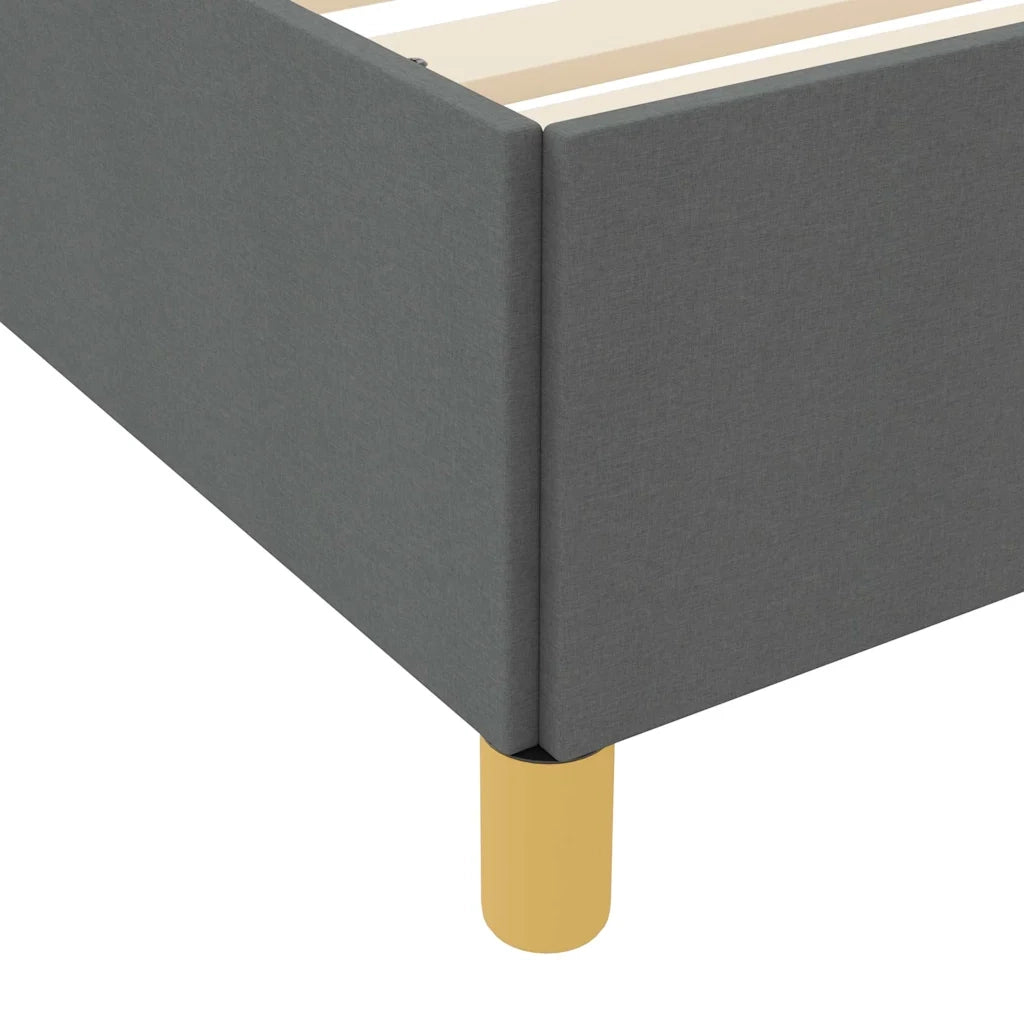 Struttura del letto Grigio scuro 90 x 200 cm Tessuto 3398907