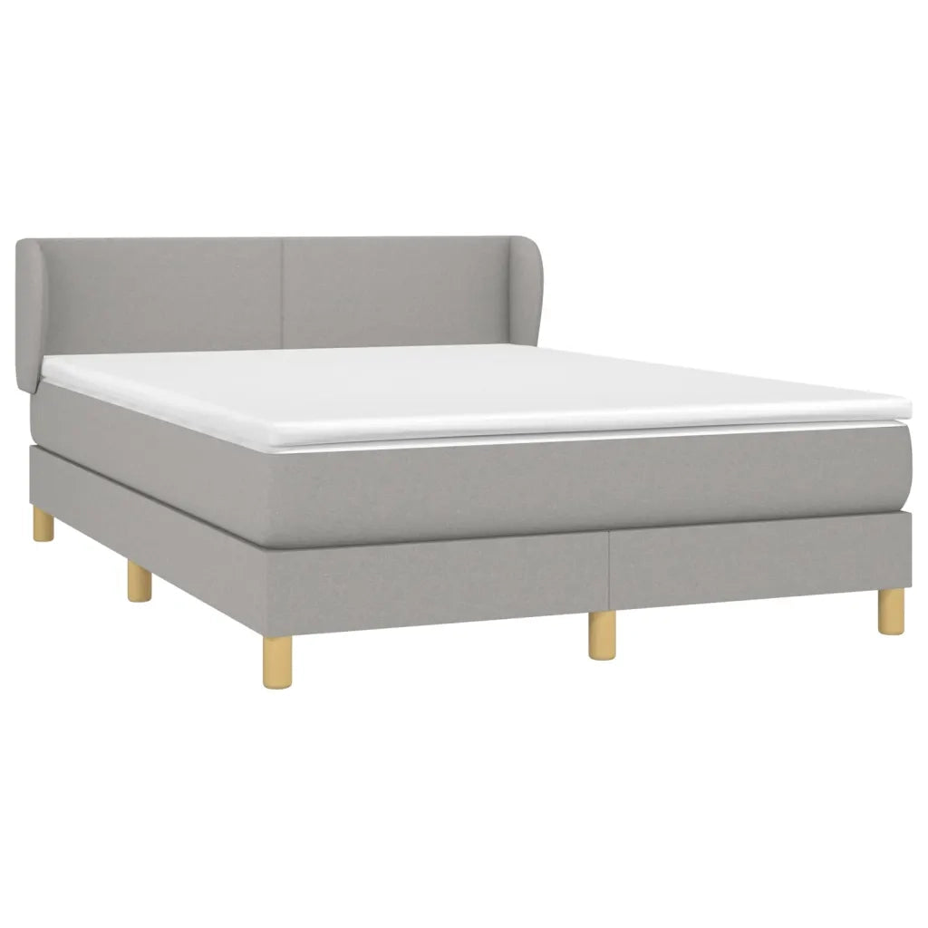 Giroletto a Molle con Materasso Grigio Chiaro 140x200cm Tessutocod mxl 74020