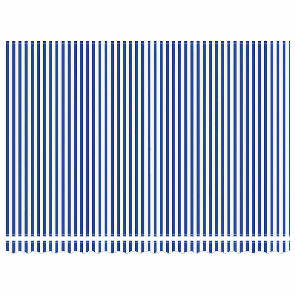 vidaXL Tenda Retrattile Blu e bianco 450 × 300 cm Tessuto
