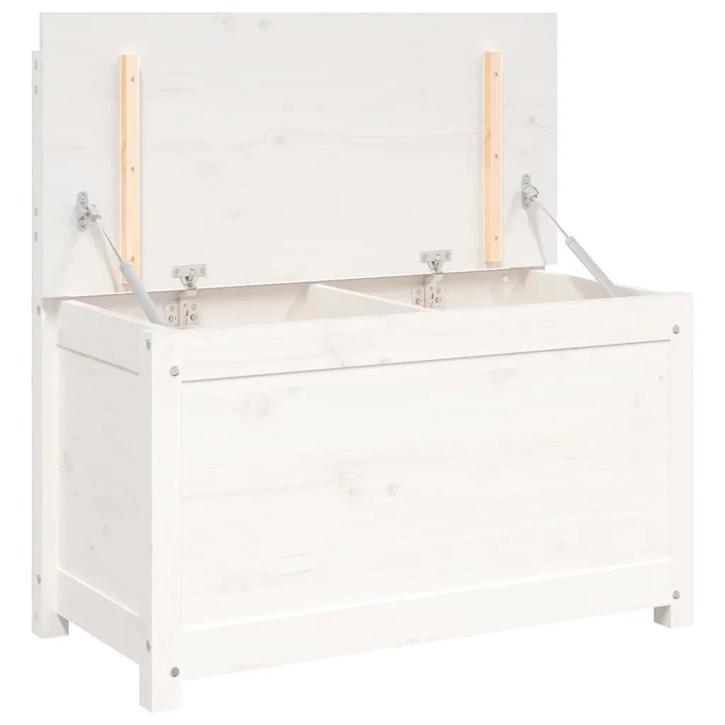 Panca Bianca 80x41x77 cm in Legno Massello di Pino