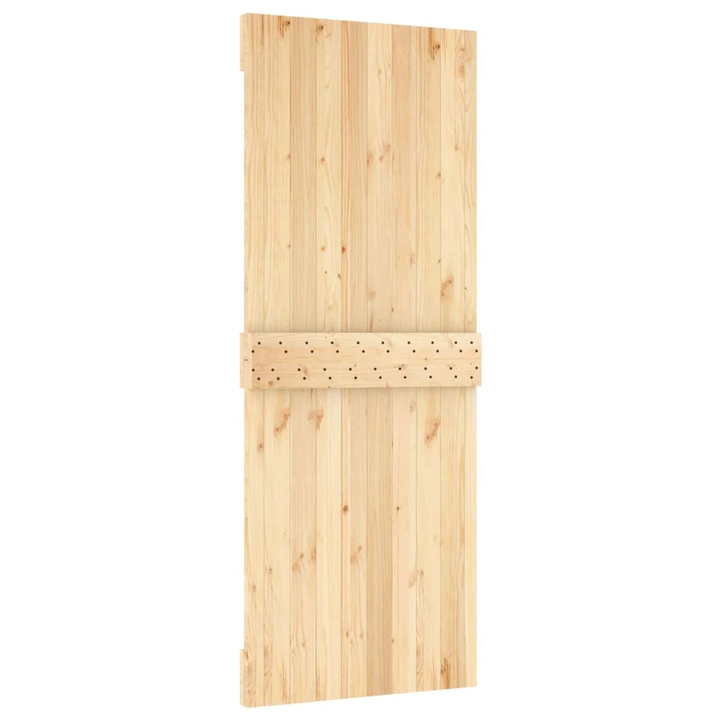 Porta scorrevole Naturale e Bianco 80 x 210 cm