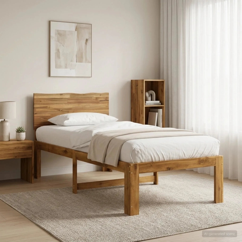 Letto Singolo con Testiera ROSTOCK Naturale 80 x 200 cm 903411