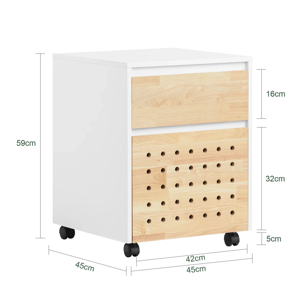 Carrello da ufficio Armadi archivio traslabili Tavolino 45x45x59cm ASK06-WN