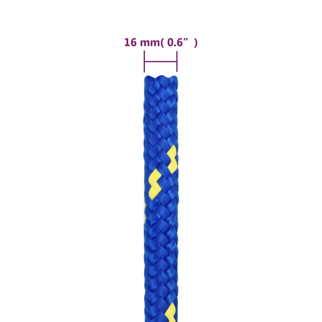 Corda Nautica Blu 16 mm 25 m in Polipropilene cod mxl 53710