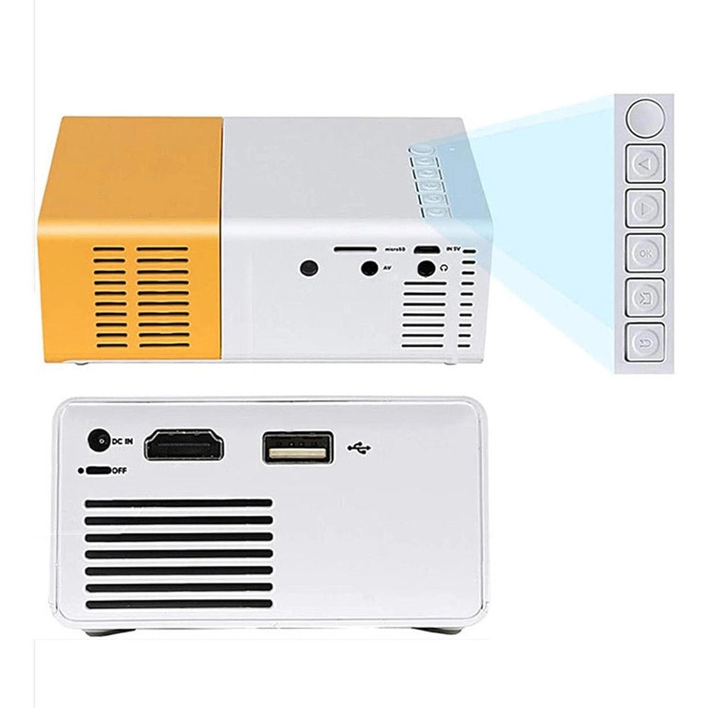 Trade Shop - Mini Proiettore Portatile 1080p Telefono Smart Home Uso Esterno Usb Laptop Ios -