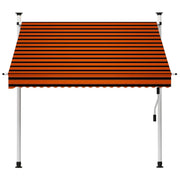 Tenda da Sole | Tenda parasole Retrattile Manuale 200 cm Arancione e Marrone
