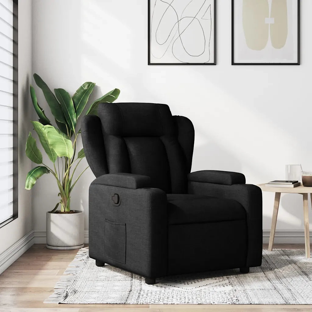 Divano Sedia-Poltrona reclinabile in tessuto nero 273676