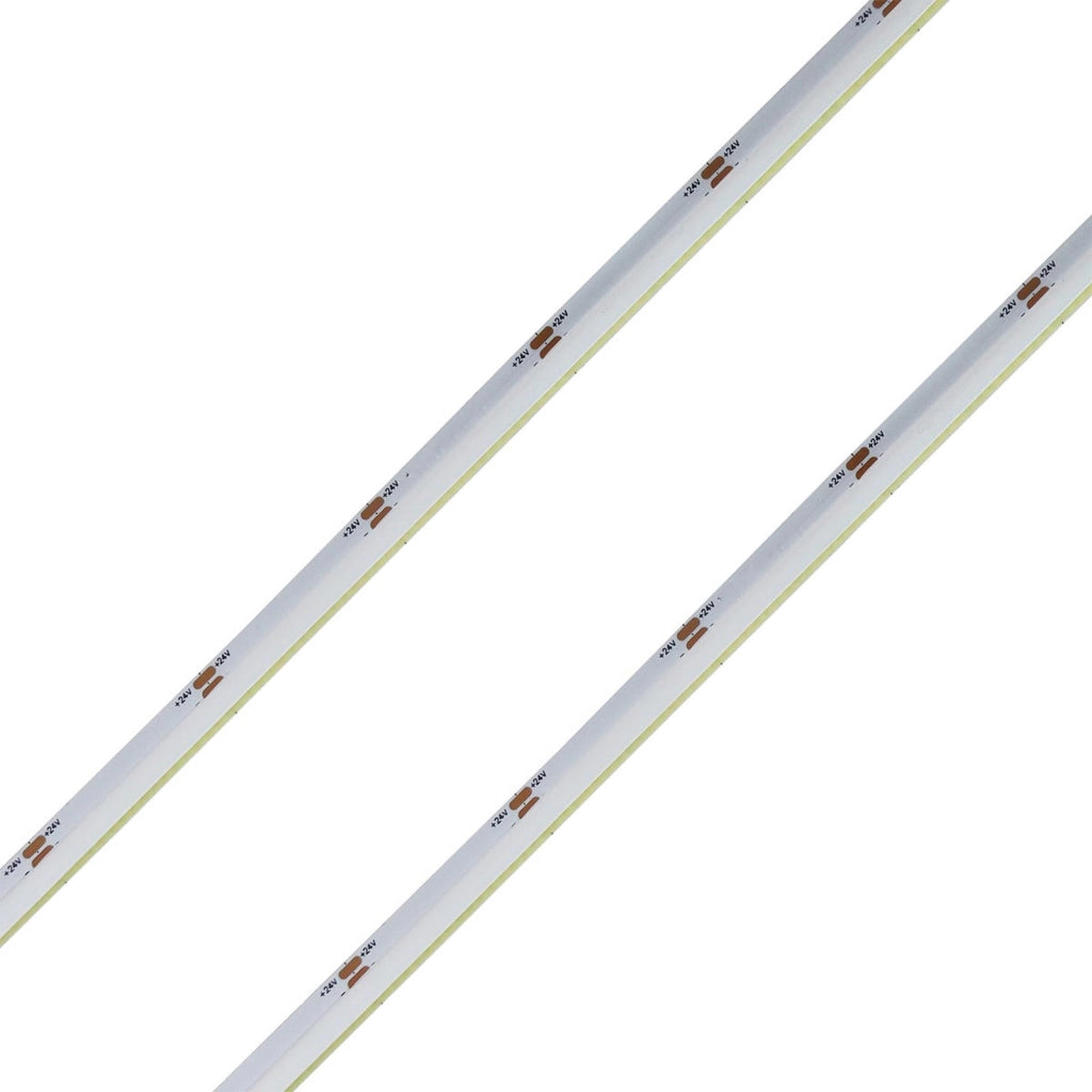 Striscia Led COB Illuminazione Laterale 24V 10W/M 100lm/W CRI Ra>93 Angolo 180 Dimmerabile IP20 Sezione Taglio 33.3mm Bianco Freddo 6500K MS12686
