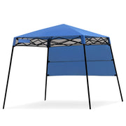 Tenda a baldacchino portatile e leggero con borsa per campeggio, Gazebo da esterno con gambe inclinate Blu-Gazebo