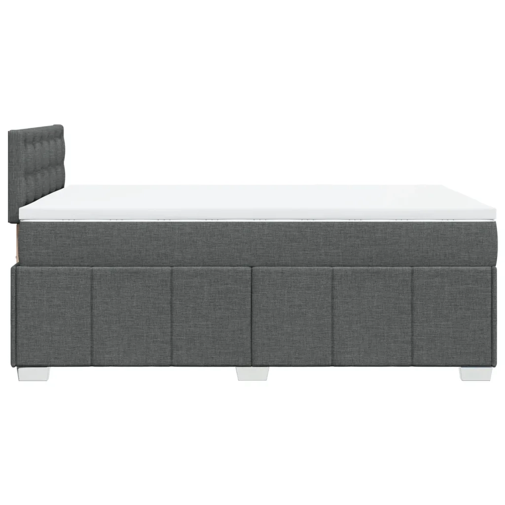 Giroletto a Molle con Materasso Grigio Scuro 120x190cm Tessuto