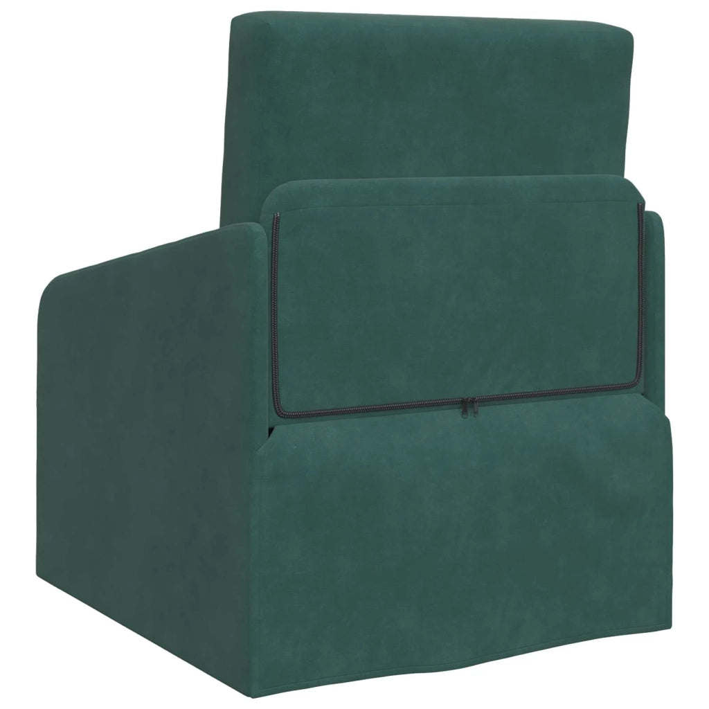 Divano letto | Sof¨¤ letto | Letto singolo Verde Scuro 65 x 80 x 83 cm Velluto