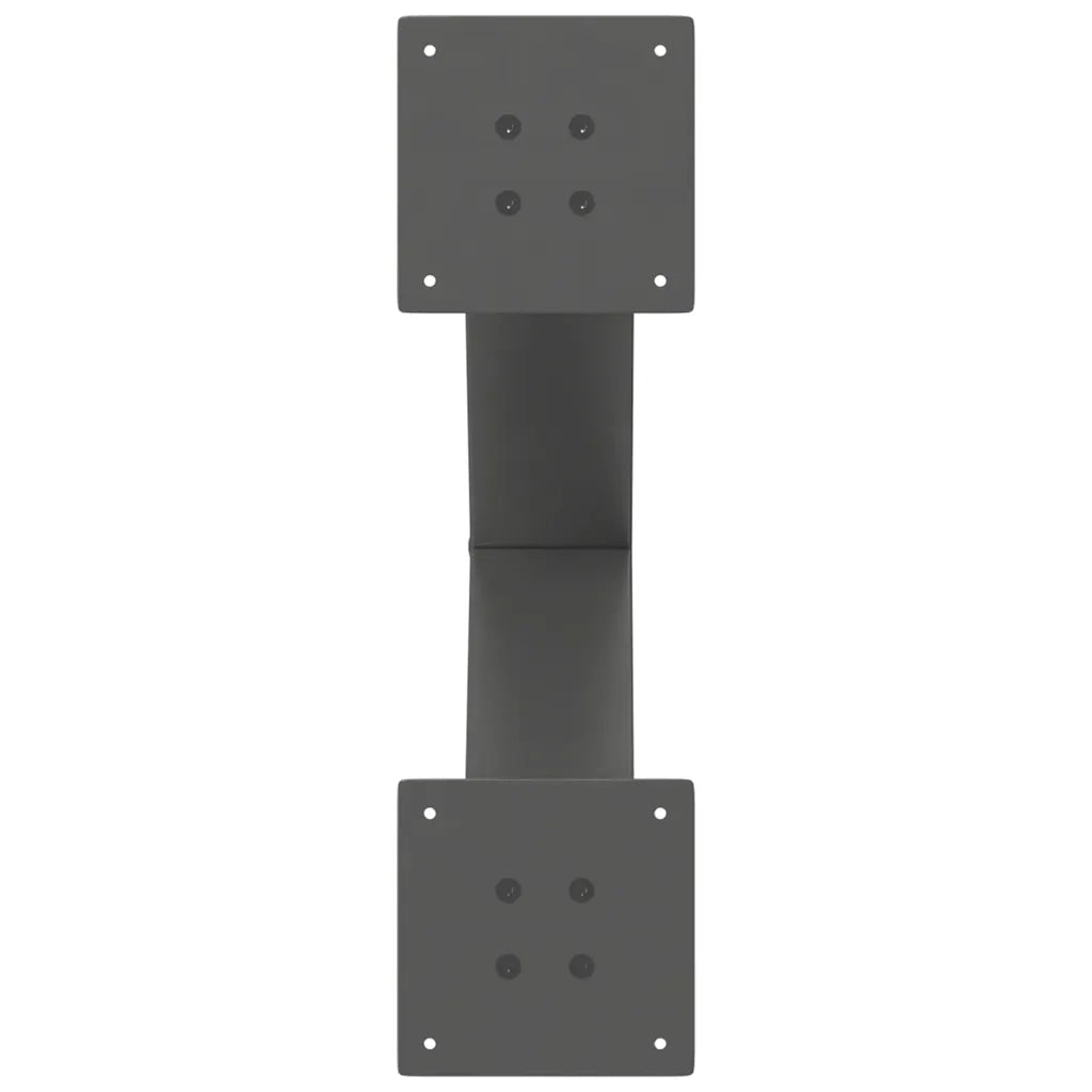 Gambe per tavolo da pranzo a forma di X 2 pz Antracite 60x(72-73) cm Acciaio
