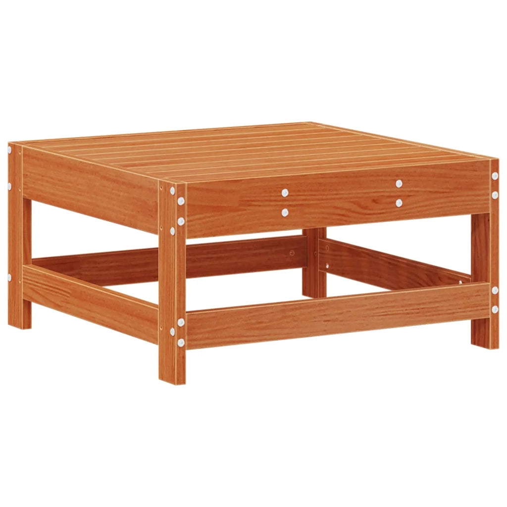 Poggiapiedi da Giardino Legno di pino massiccio Marrone Cera 865526