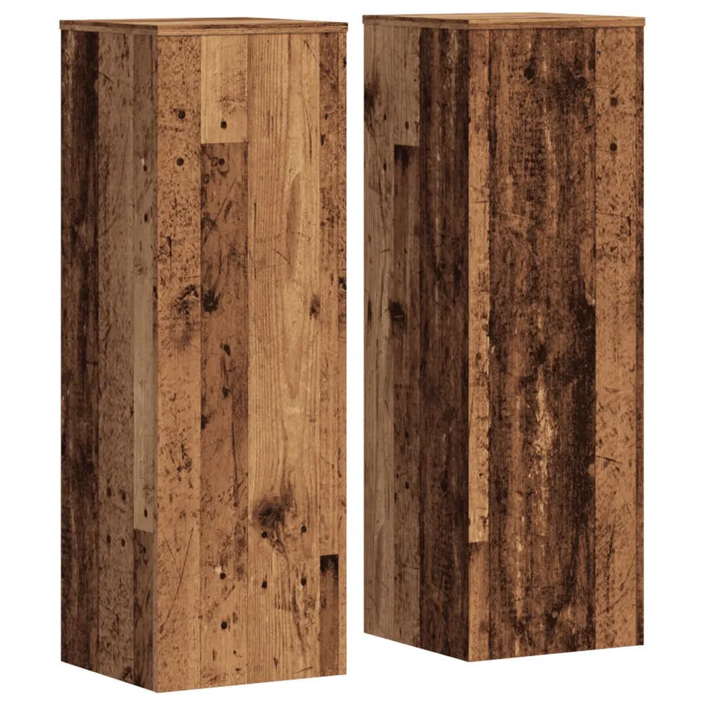 Supporti per Piante 2 pz Legno Vecchio 33x33x100 cm Multistrato 3307889