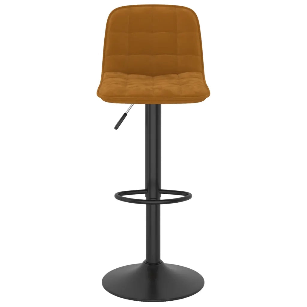Sgabelli da Bar 2 pz in Velluto Marrone cod mxl 57308