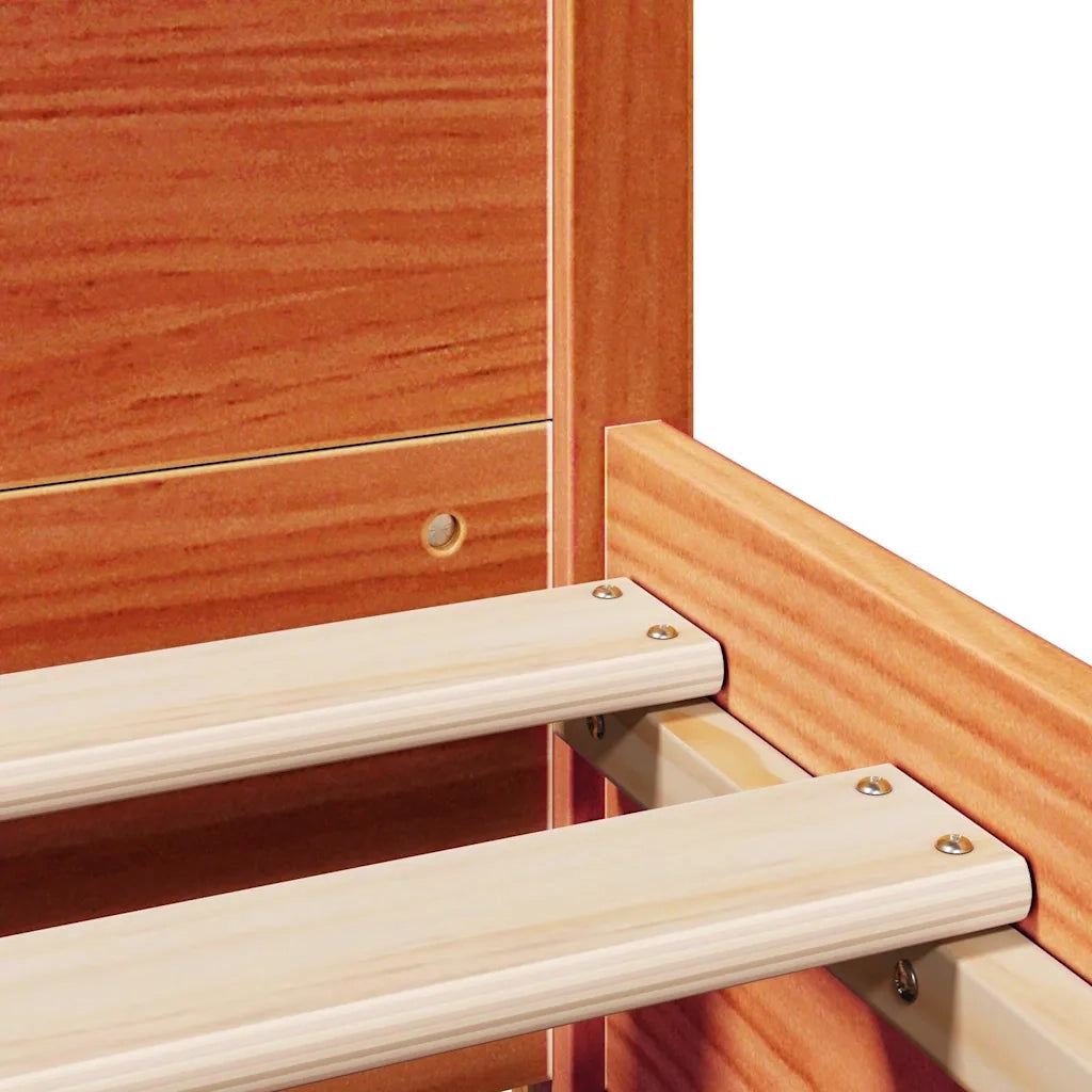 Letto senza Materasso Marrone Cera 90x200 cm Legno di Pino 3301808