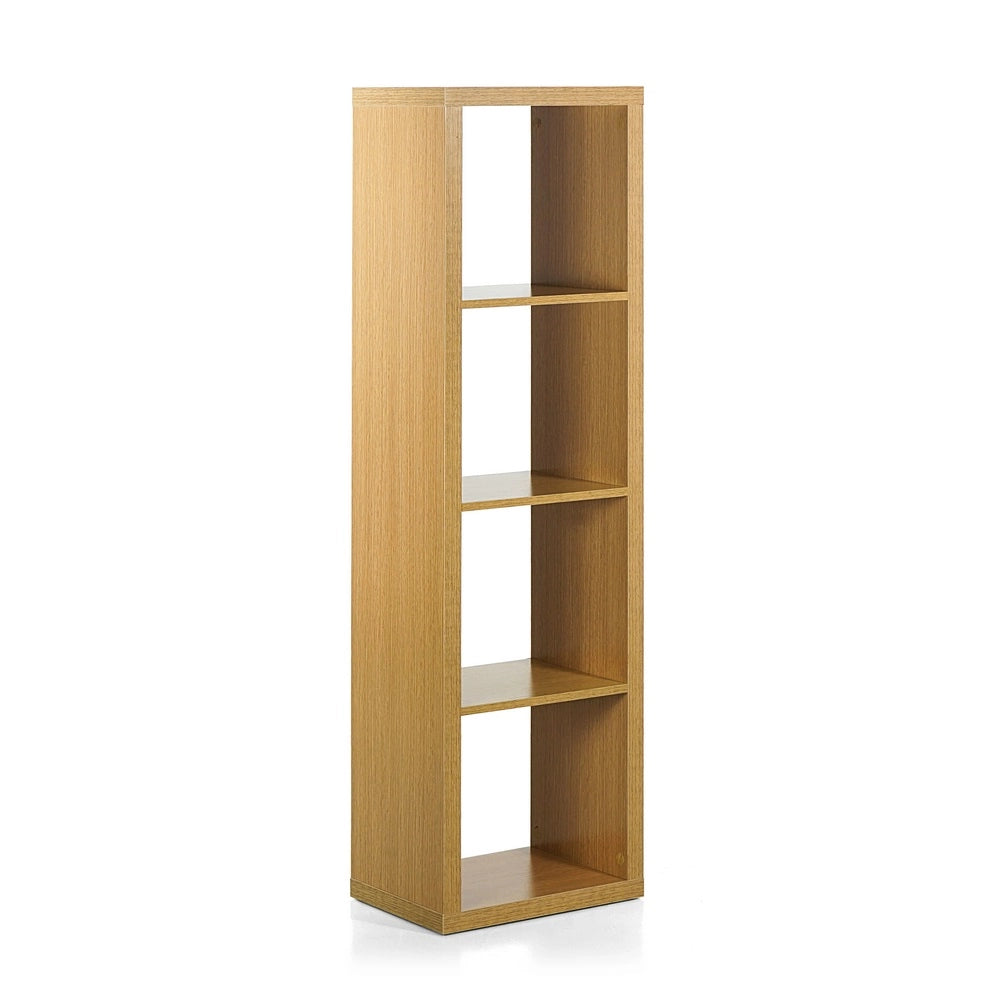 Libreria Moderna 4 Ripiani 42x147x30 cm in Legno Melaminico Rovere Chiaro