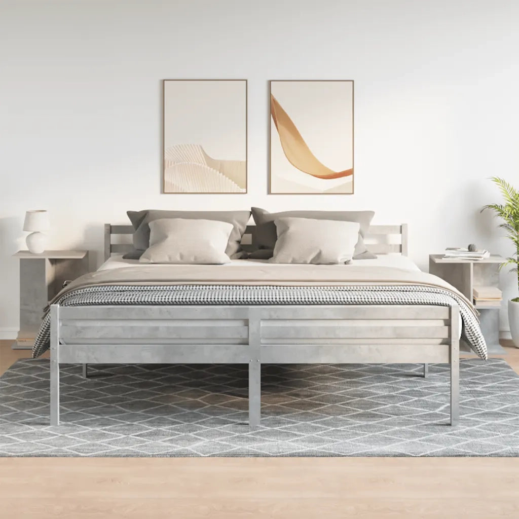 Comodini 2 pz-Set di 2 Tavolino da notte Grigio Cemento 46,5x29x61 cm in Legno Multistrato