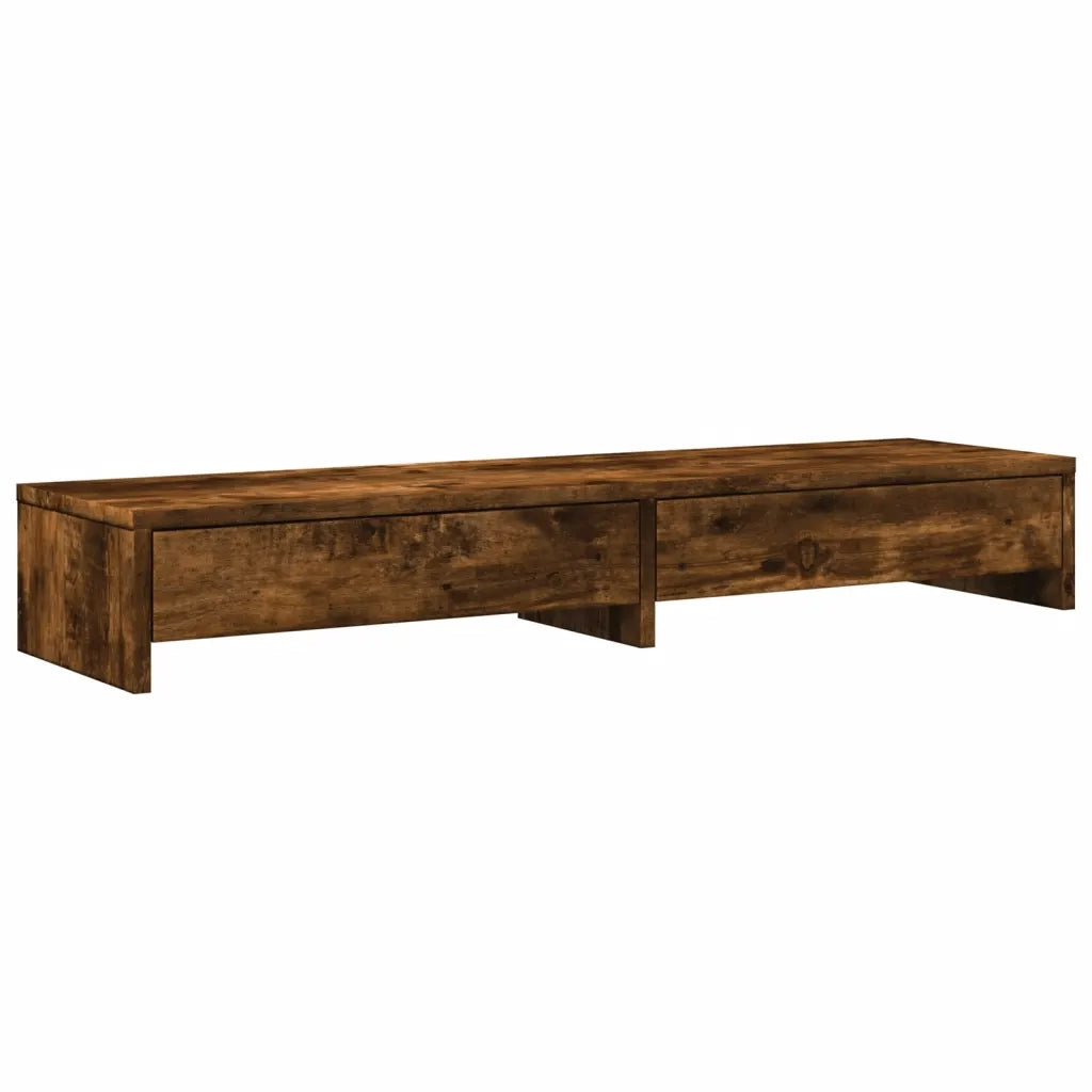 Supporto Monitor con Cassetti Rovere 100x27x15 cm in Truciolato