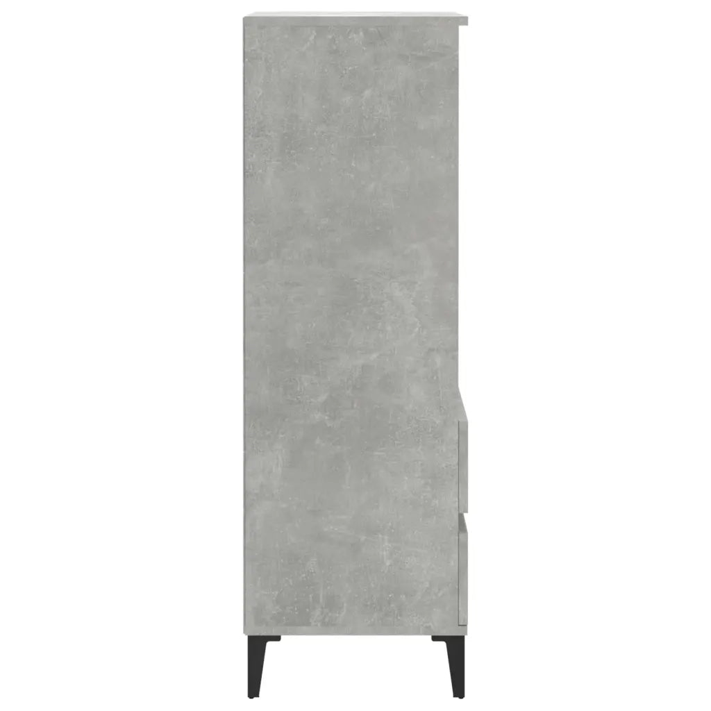 Credenza Grigio Cemento 40x36x110 cm in Legno Multistrato 821248
