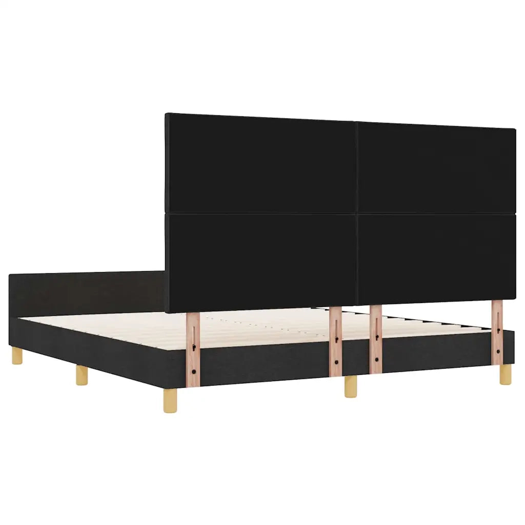 Struttura del letto con testiera Nero 180 x 200 cm Tessuto 3344825