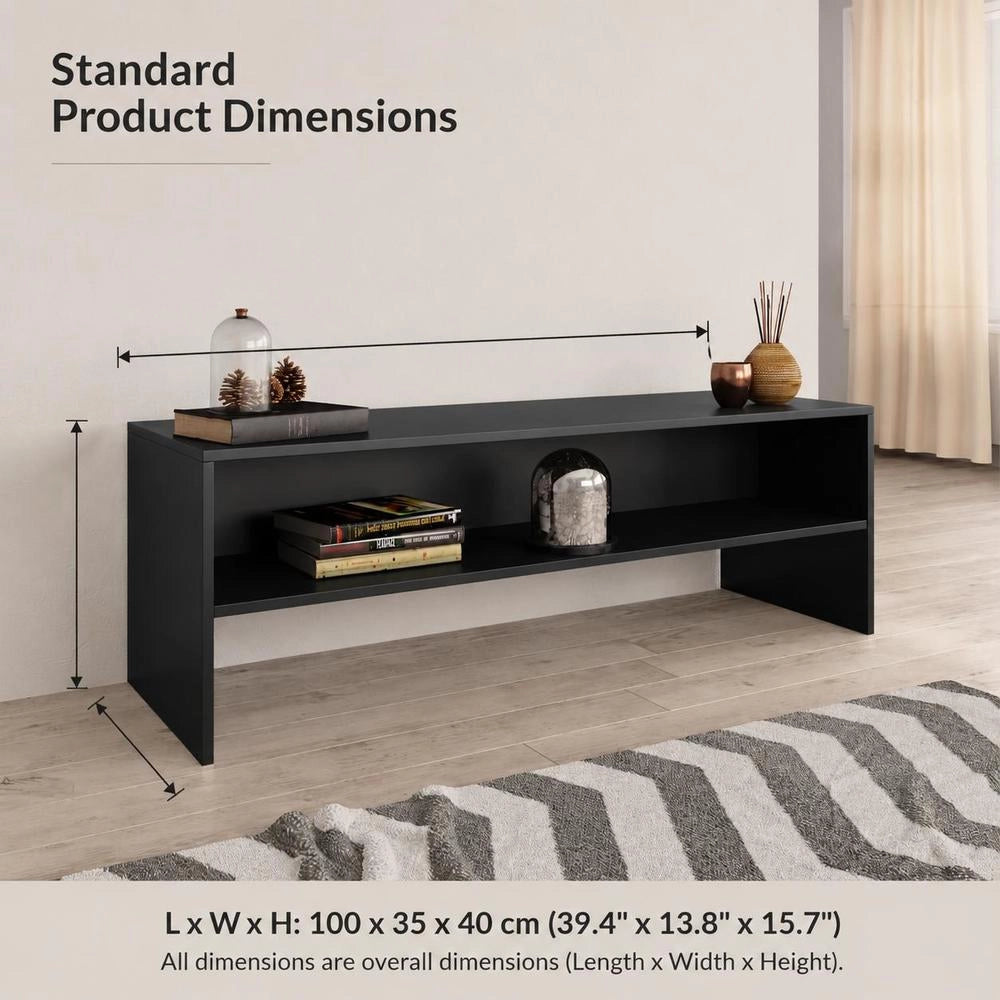 TV Cabinet Black 120x40x40 Cm Wood-based Material