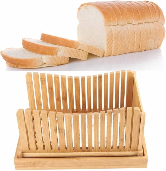 Macchina per Tagliare il Pane con Guida per Pane Fatto in Casa - Facile da Usare e Ripiegabile