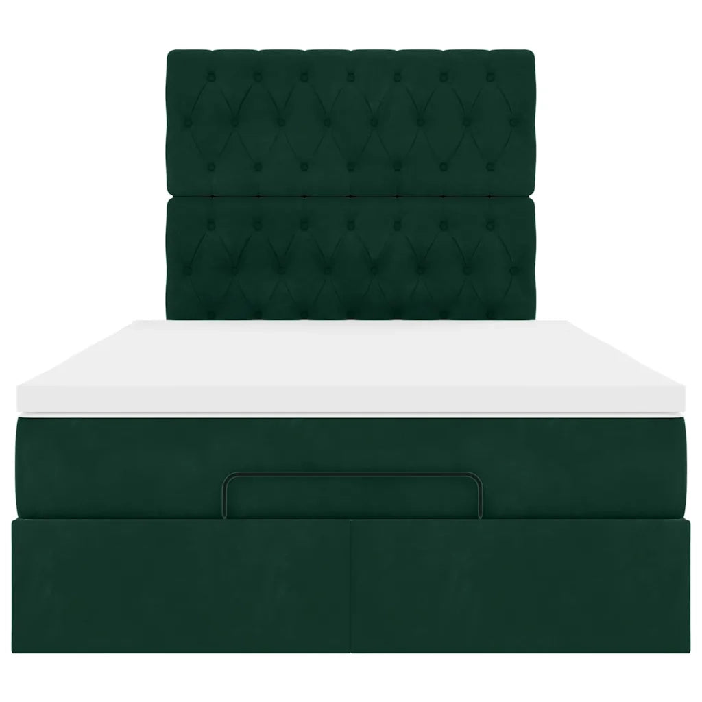 Struttura Letto Pouf con Materassi 120x200 cm Velluto