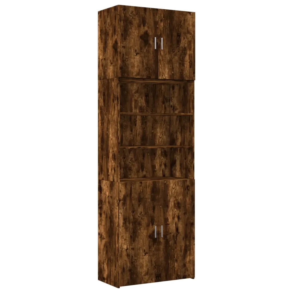 Credenza | Madia | Buffet da pranzo | Armadio da pranzo Rovere Fumo 80x42,5x249 cm in Legno Multistrato