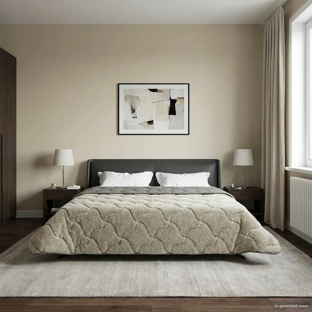 Duvet Invernale Trapuntato Grigio chiaro 220 x 260 cm