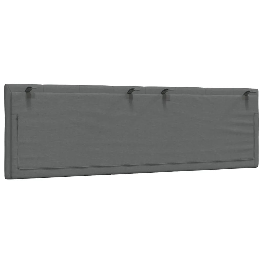 Cuscino Testiera Hanko Grigio Scuro 160 cm in Tessuto 4019171