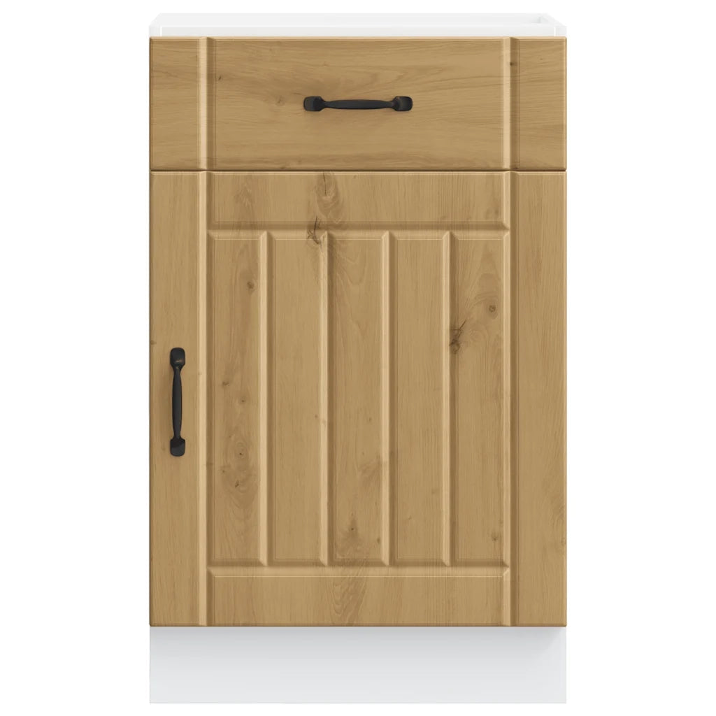 Base da Cucina Lucca Rovere Artigianale in Legno Multistrato 853726