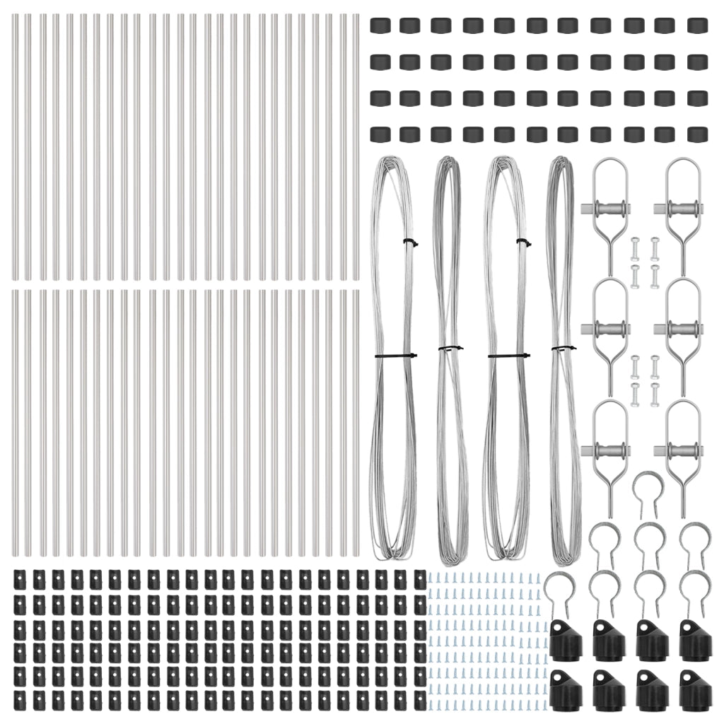 posta per recinzione  52 pezzi Ã˜32 mm 120 cm in acciaio zincato