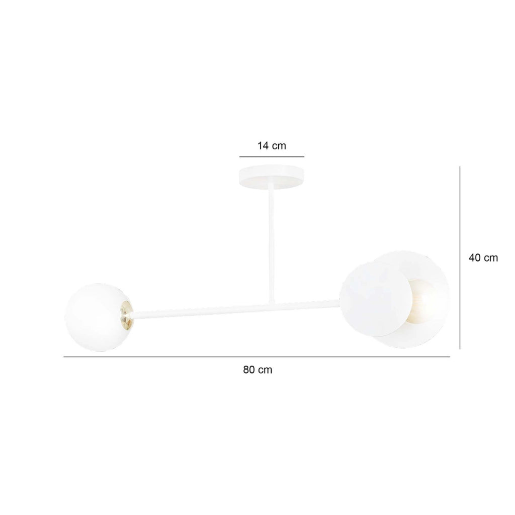 Lampada a sospensione Minerva in acciaio bianco opaco