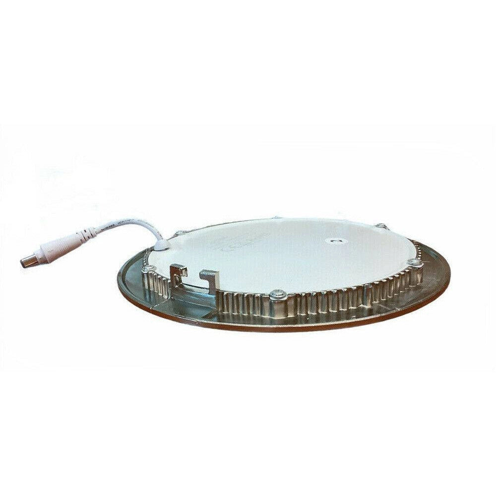 Trade Shop - Pannello Led Incasso Silver Tondo Slim 3 W Luce 6500k 3000k 4000k P73a-a -