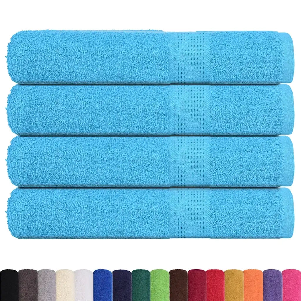 Asciugamani FROGN 4 pz | Teli per bagno Turchese 100x200 cm 360 g/m2