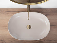 Lavabo Da Appoggio Rea Cleo 61 Beige Matt