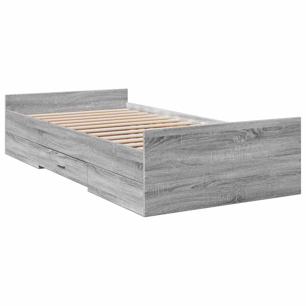 Telaio del letto con storage Sonoma grigio 80 x 200 cm 3429505