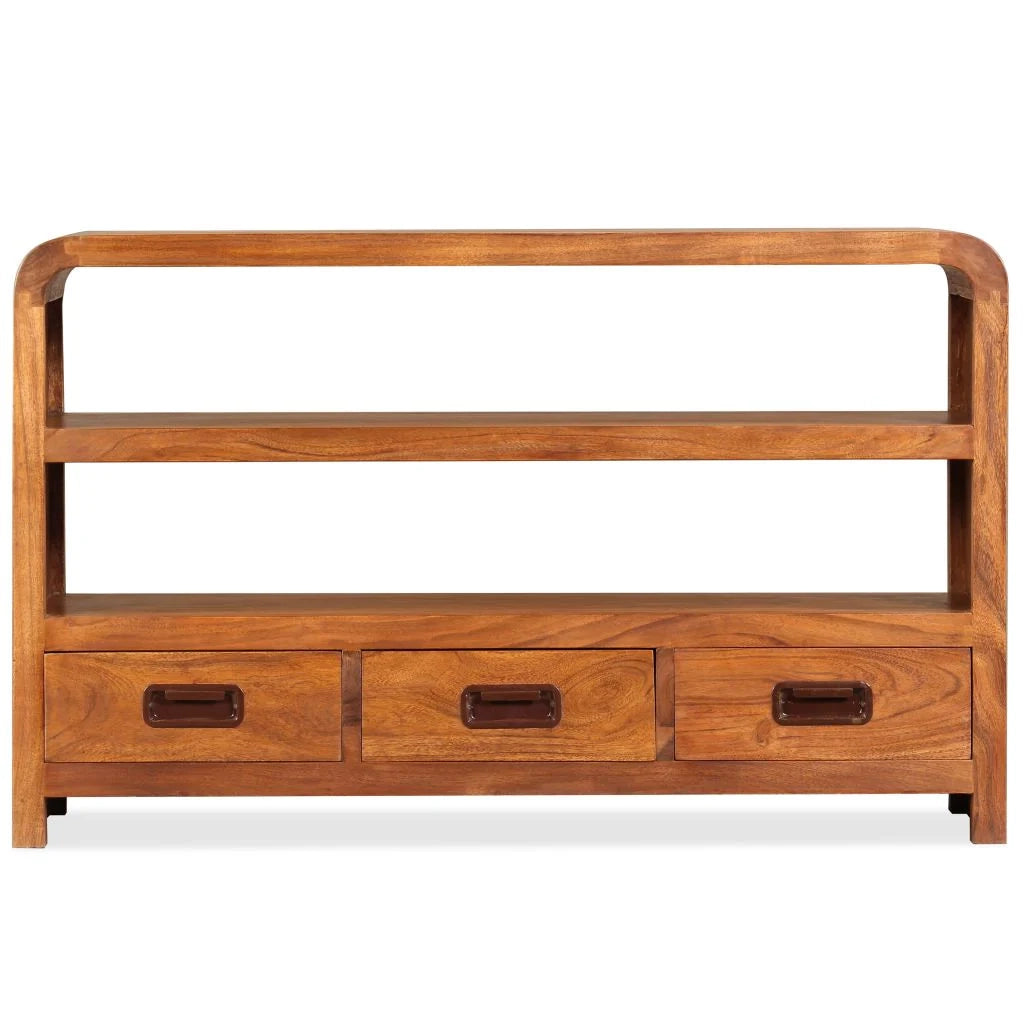 Mobile TV/credenza pratico e di design in legno massello con finitura sheesham 90 cm 2502165