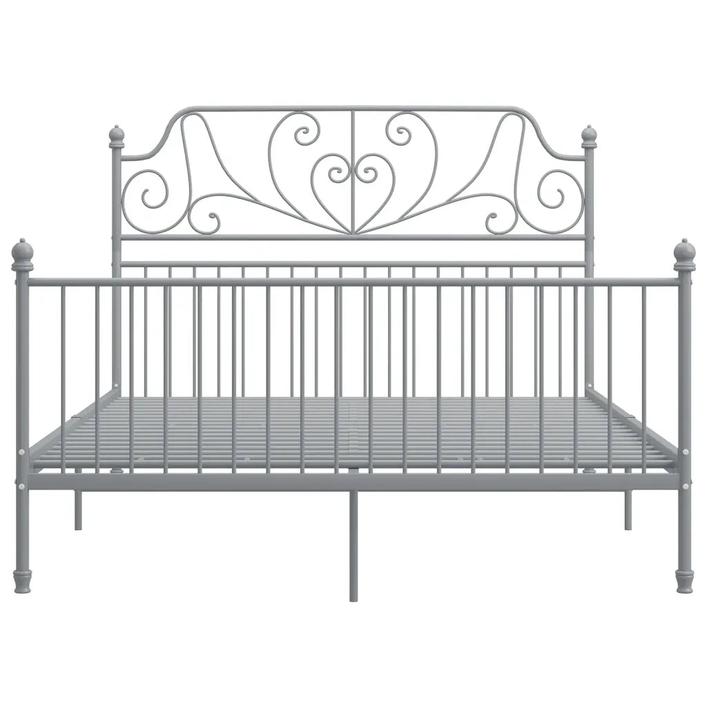 Giroletto senza Materasso Grigio in Metallo 140x200 cm 324852