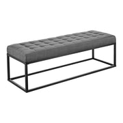 Sgabello imbottito 120 x 40 x 38 cm grigio 03_0008714